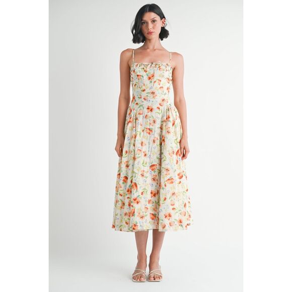 Jacquie The Label Chiara Corset Detail Sundress Summer Brunch size S NWT - Picture 2 of 9